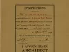 Specification - Specifications, Mr. E. M. Coleman for a Brick Veneered 16 Family Flat Building and 9 Apartment Garage Located on the Southeast Corner of Helen and Canfield Aves., Lots 29, 30, and 31, Detroit, Mich.