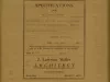Specification - Specifications for Mr. David Satovsky for a Frame Two Story Eight Apartment Building Located on Nineteenth Street, Between Fort and Lafayette Streets, Detroit, Michigan.