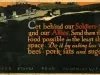 Poster - "Get behind our Solders, Sailors and our Allies. Send them the most food possible in the least shipping space. Do it by eating less wheat beef, -pork - fats and sugar
