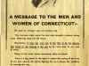 Poster - A Message to the Men and Women of Connecticut