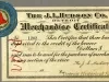 Certificate, Gift