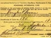 Card, Union - International Brotherhood of Teamsters, Chauffeurs, Warehousemen & Helpers - Honorable Withdrawal Card