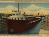 Postcard - Soo Locks, Mich. A very Busy Spot during the Season of Navigation. Boats Locking Up in One Lock and Down in the Others, While more Await their Turn.