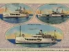 Postcard - Michigan State Auto Ferries Connecting State Highway Between Mackinaw City and St. Ignace