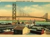 Postcard - Ambassador Bridge, Detroit, Mich.