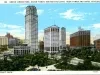 Postcard - Grand Circus Park, Eaton Tower, Whitney Building, Book Tower And Hotel Statler