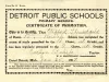 Certificate, Achievement - Detroit Public Schools
Primary Grades
Certificate of Promotion