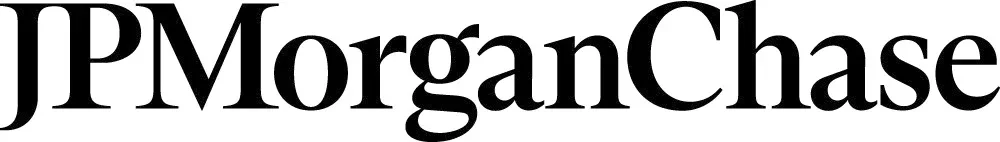 JP Morgan Chase in black text on a white background