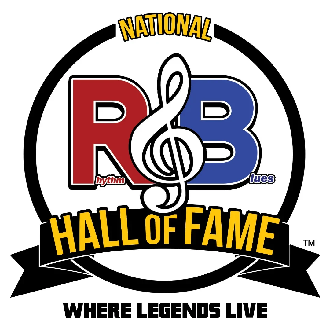 National R&B Hall of Fame logo featuring a treble clef and bold text on a white background.